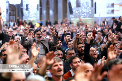 مراسم تشییع با شکوه 3 شهید مدافع امنیت در مشهد